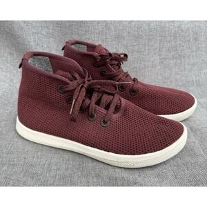 Allbirds Tree Topper Shoes Womens 8 High Top Knit‎ Lace Up Kauri Zin Burgundy